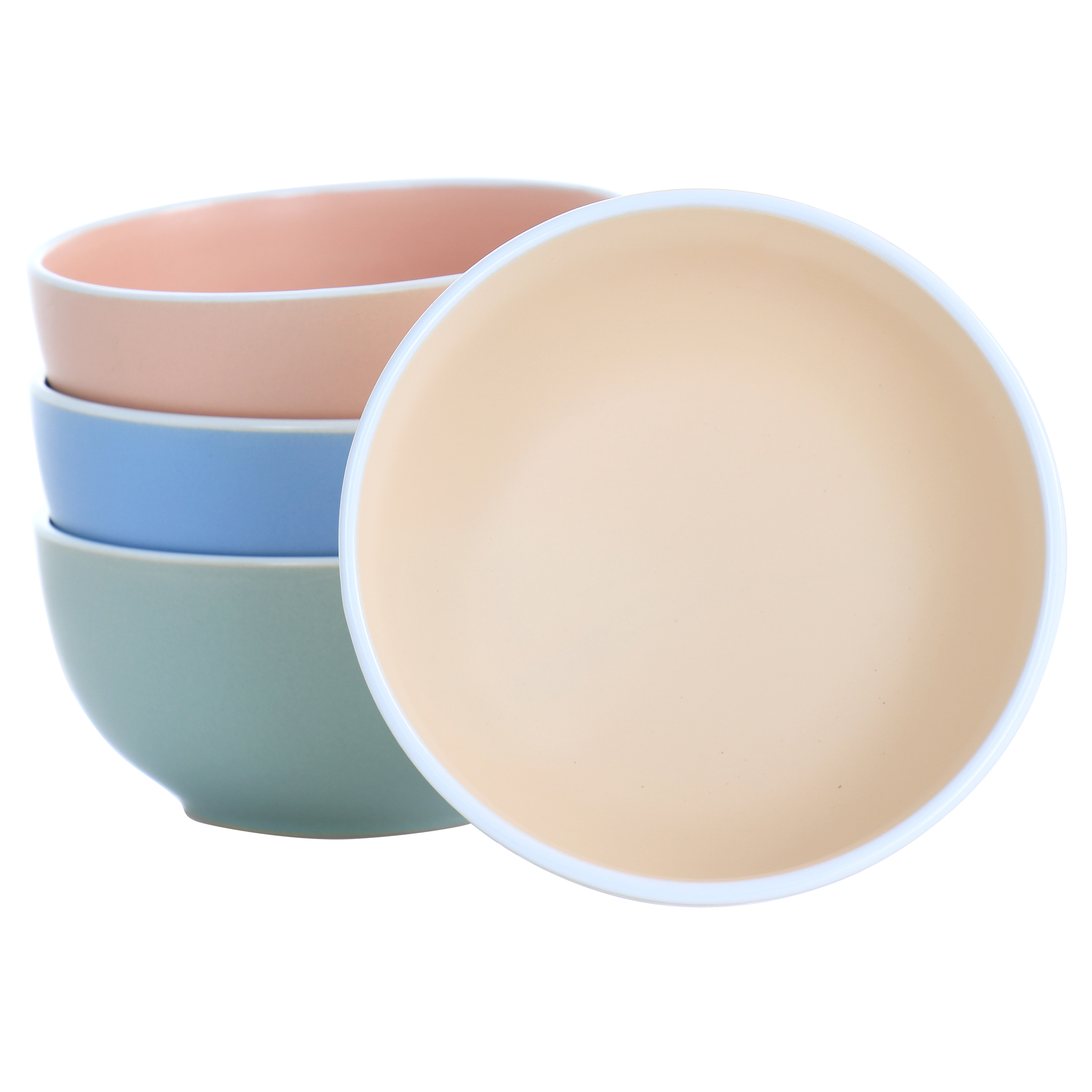 Spice By Tia Mowry Spice By Tia Mowry Creamy Tahini 4 Piece Round Stoneware Cereal Bowl Set 9752